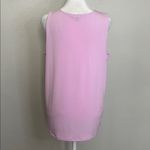 Ann Taylor Mixed Media Tank Top Shell Pink Size Medium Photo 2