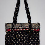 Vera Bradley Y2K VTG 2002  Retired Design Classic Black Shoulder Bag Tote Photo 0