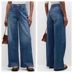Triarchy  Medium Indigo Wide Leg Organic Cotton Jeans High Rise Ms Fonda Photo 1