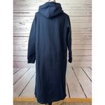 Lands' End Dress Small Blue Sweatshirt Hoodie Pockets Lounge Casual Gown Midi Photo 1