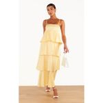 Show Me Your Mumu  Meet Cute Dress in Pale Yellow Taffeta M NWT Photo 2