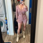 Abercrombie & Fitch Abercrombie romper long sleeve rust brown ditsy floral western small new NWT Photo 6