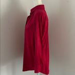 Chico's  Cherry Red Button Down Faux Suede Shirt sz 0(4) Photo 2