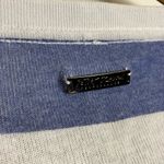 Betsey Johnson Blue White "Namaste Beaches" Striped Long Sleeve Top Photo 5