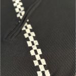 ZARA Knit Black Ribbed Top with Checker Stripe – Size S Photo 1