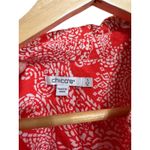 Chico's  women's Linen Paisley popover Collared Shirt Dress orange White 3 Photo 3