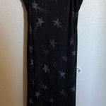 Jump Vintage 90s Y2K  Star Sequins Embellished Maxi Dress Gown Sz L Black Sparkly Photo 0