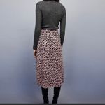 Maje Pink Leopard Midi Skirt Photo 2