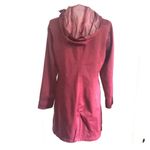 Athleta Burgundy Maroon Midi Zipper Magnetic Closure Rain Jacket Size Small Photo 1