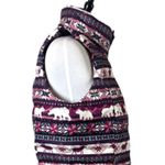 Lands' End Lands’ End New Vest Puffer Down Feather Filled Zip Purple Deer Print Size Small Photo 7