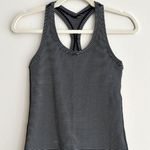 Lululemon Cool Racerback Tank Top, Black and White Striped, Size 4 Photo 2