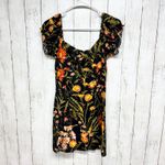 Urban Outfitters Dress Women Size Medium Black Ella Floral Print Bodycon Mini Photo 6