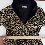 Batsheva Jacket Womens 2 Leopard Animal Print Bell Sleeves Velvet Artsy Cropped Brown Photo 10