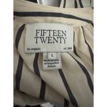Fifteen Twenty Rilyn Stripe Cotton Shirt in Cream/Black Size L Peasant Blouse Photo 4