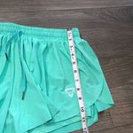 Luogongzi Women's 2 in 1 Flowy Running Shorts Gym Yoga Shorts Green Size XL Blue Photo 2