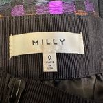 Milly  Black Exposed Zippers Mini Skirt Southwestern Chic Contemporary Size 0 XS Photo 7