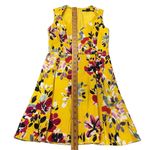 French Connection Women's Yellow Floral A Line Mini Dress Size 0 VNeck Micro Photo 5