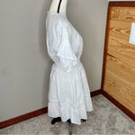 AQUA White Lace Inset Flounced Mini Dress Medium NWT Photo 2