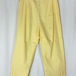 Cambridge Dry Goods Yellow Polka Dot Cotton Capri Pants Womens 12 Photo 6