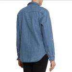 Lucky Brand NWT Womens  Indigo Chambray Button Down Shirt Photo 1