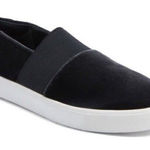 Vince Corbin Slip-on Sneaker Velvet Womens Size 5M Black Comfy Slip On Athletic Photo 0