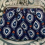 Vera Bradley Kiss Kiss Kisslock Coin Card Purse Wallet ~Marrakesh Motifs Navy Photo 0