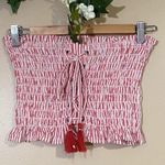 American Eagle  Outfitters Red & White Top Women’s Size Small Strapless Shirt! Photo 2