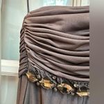 Cache Vintage Y2K  Taupe Cream Ombre One Shoulder Sequin Beaded Dress Size 4 S Photo 3