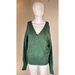 Michael Kors Michael Green Knit Sweater Women’s Small V-Neck Photo 2