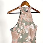 Emily Wonder green pink asymmetrical halter sheath maxi dress size small NWT Photo 2