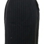 Ralph Lauren Lauren  | Grey Wool Pinstripe Classic Pencil Skirt Size 14 NWT Photo 0