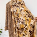 St. John couture genuine fur trim gold knit cardigan/ jacket EUC Photo 9