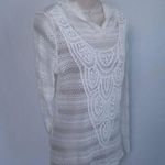 rxb / S / Ivory Crochet Lace Long Sleeve Hooded Bl White Photo 2