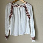 Faherty  White embroidered blouse Photo 2
