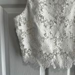 Lulus  White Lace Floral Crop Top Tank S Sleeveless Cropped Boho Chic Romantic Photo 1