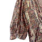 Love Shack Fancy  Lena Reversible Metallic Bow Mini Dress Pink Floral Size Small Photo 4