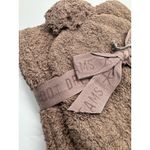 Barefoot Dreams NWT CozyChic Pom Pom Beanie Hat & Scarf Gift Set Chestnut Brown Photo 3