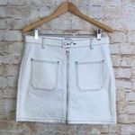 Reformation Anna Denim Miniskirt in Vintage White Size 30 Photo 0
