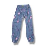 Aviator Nation  Blue, Pink, & Purple Bolt Repeat Sweatpants‎ Photo 4