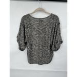 Free People Free People FP Beach Nani Top XS Marled Grey Rolled Sleeve Slouchy Coast Photo 3