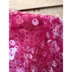 Elodie  Crop Top Womens Small Hot Pink Sequin Bell Sleeve Rave Festival *FLAWS* Photo 4