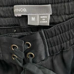 Vince  Lace Up Silky‎ Drawstring Shorts Black Photo 8