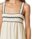 LALAVON Cotton Boho Isla Wavy Breeze Tiered Maxi Dress Cream Black Size M Size M Photo 1
