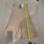 Women's NINETY CLOTHING CO knitted Pleated Boho Y2k Maxi Skirt Tan Photo 7