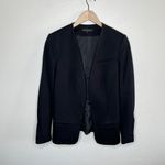 Theory Womens Black Idra Pryor Open Front Business Blazer Jacket Size 4 Photo 1