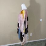 Belle France Womens M Silk Tie Dye Art to Wear Oversized Lagenlook Coastal Top Pink Size M Photo 2