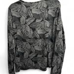 Hang Ten  Women's Black and Gray Leaf Print 50 SPF long sleeve shirt Photo 1