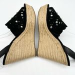 Marc Fisher  Womens Wedge Sandals 9.5 Black Espadrille Boho Beach Indie‎ Sleaze Photo 4