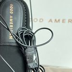 Good American New Caged Slanted Sandal Strappy Wrap Heel | Black | 8 Photo 7