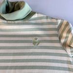 Vintage 90s Jaclyn Smith Sport Lime Green Yellow Stripe Turtleneck Sweatshirt L Size L Photo 4